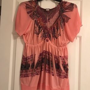 One World Live and Let Live Ladies Top Size Medium